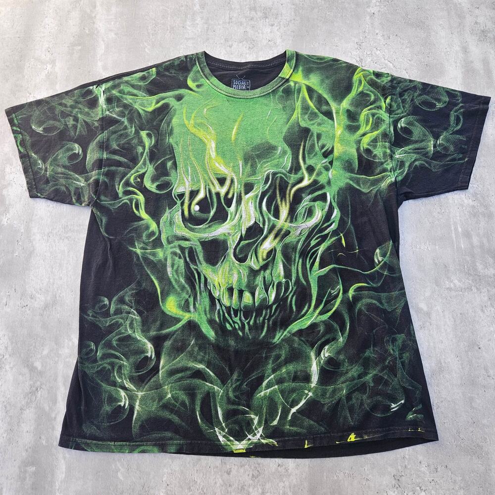Y2K Skull on Fire AOP Men's XXL